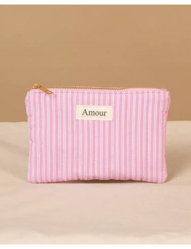 Pochette rayée amour