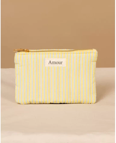 Pochette rayée amour