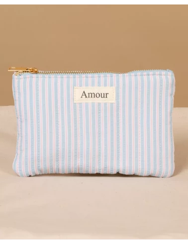 Pochette rayée amour