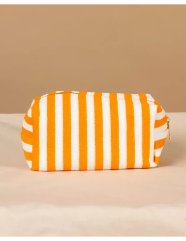 Pochette rayée éponge