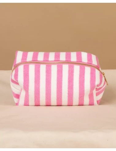 Pochette rayée éponge