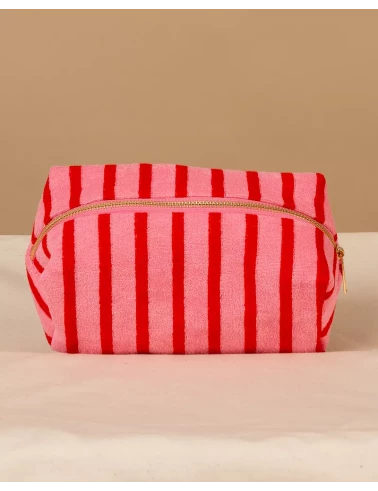 Pochette rayée éponge