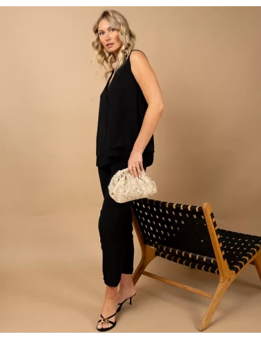 Pantalon revers fluide