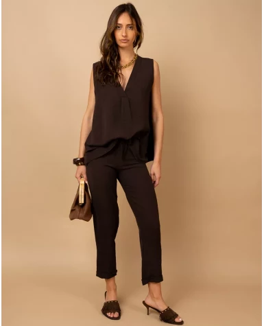 Pantalon revers fluide