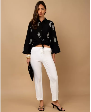 Pantalon revers fluide