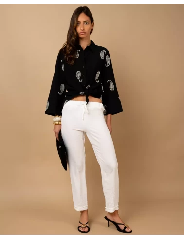 Pantalon revers fluide