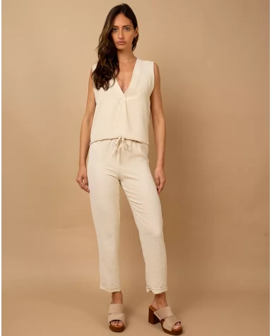 Pantalon revers fluide