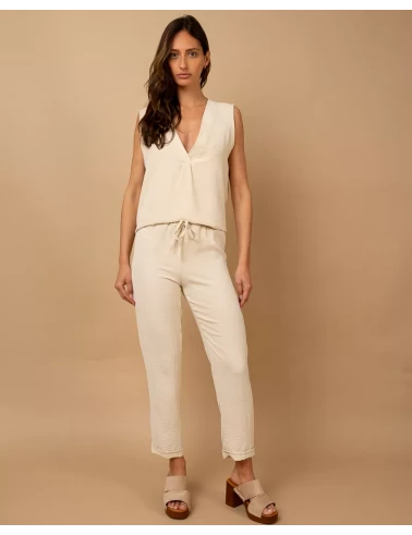 Pantalon revers fluide