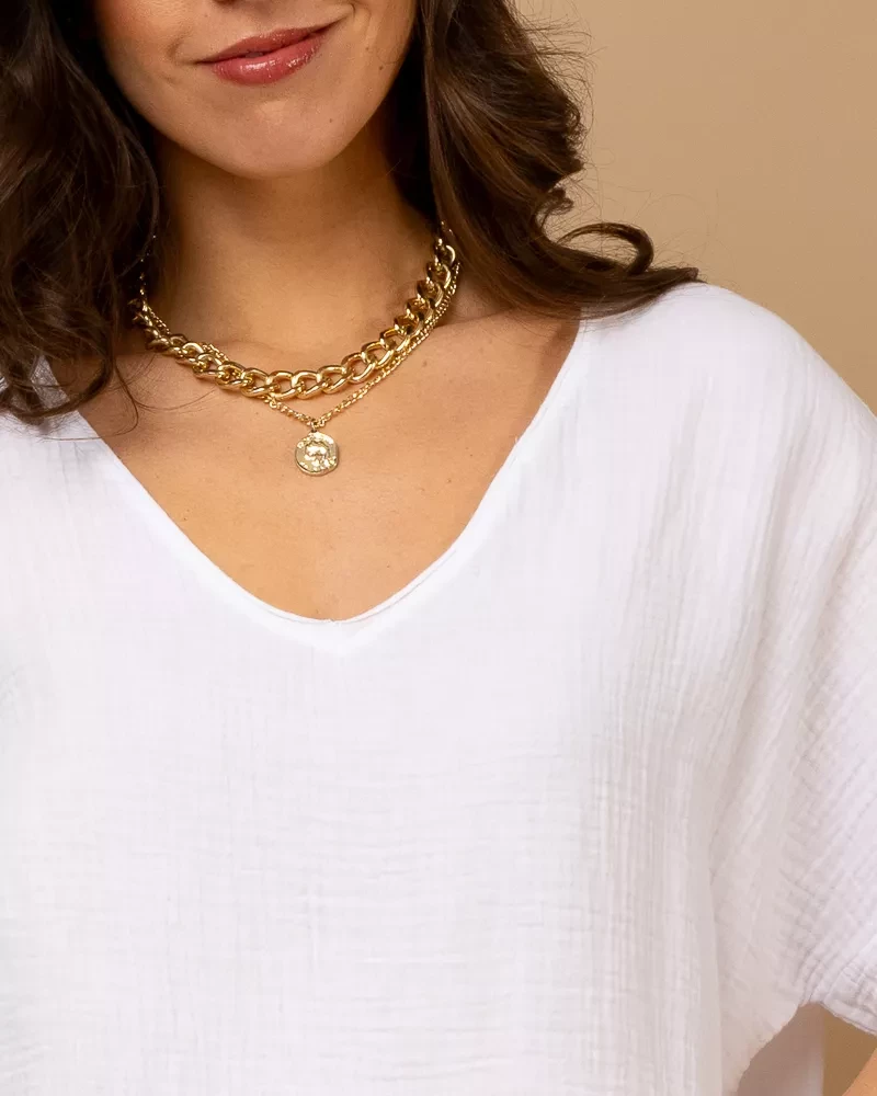 Oversize gaze de coton