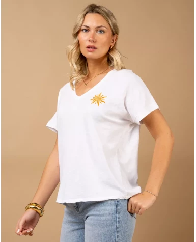 T-Shirt Soleil brodé