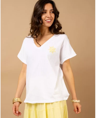 T-Shirt Soleil brodé