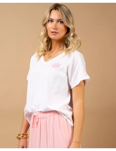 T-Shirt Soleil brodé