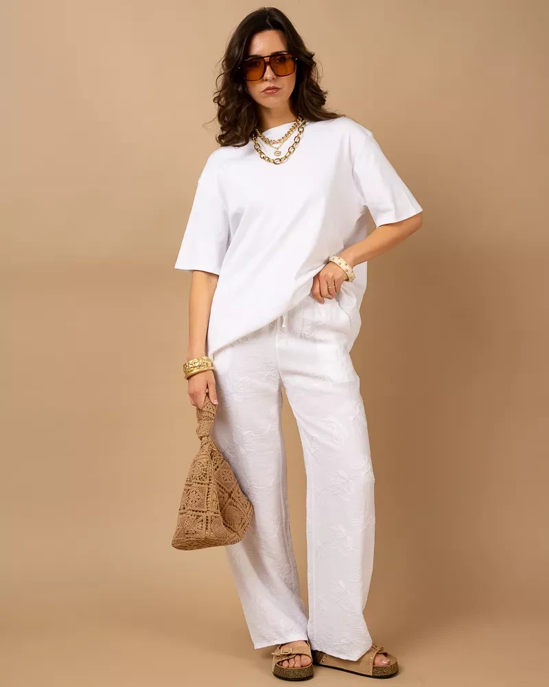 Pantalon broderie