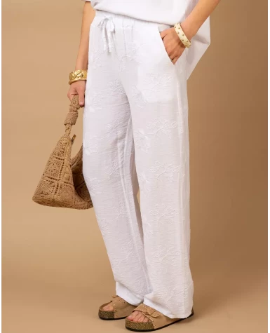 Pantalon broderie