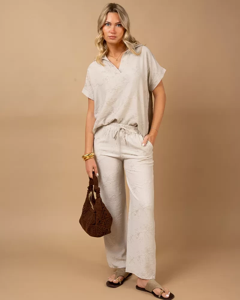 Pantalon broderie