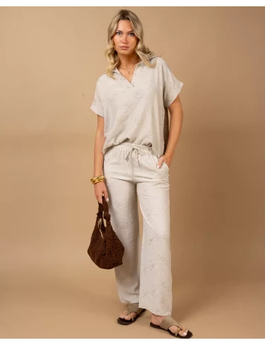 Pantalon broderie