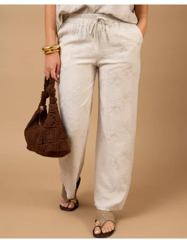 Pantalon broderie