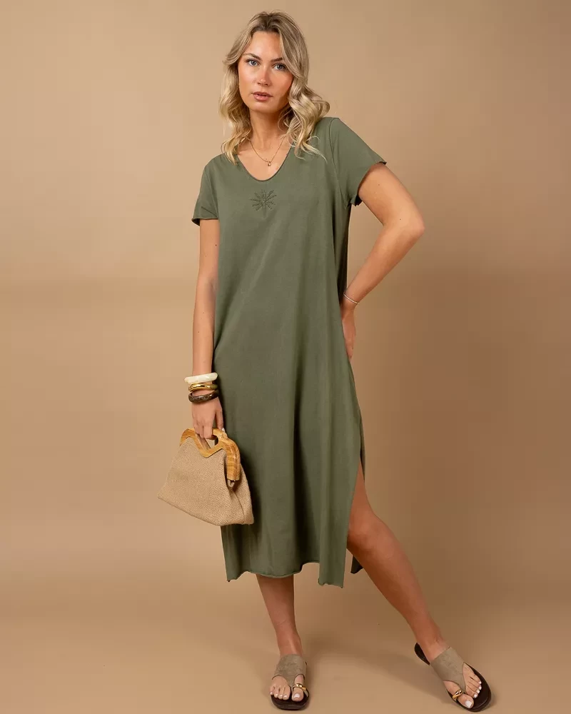 Robe longue palmier