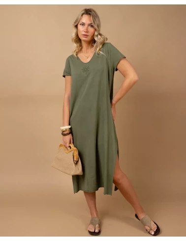 Robe longue palmier