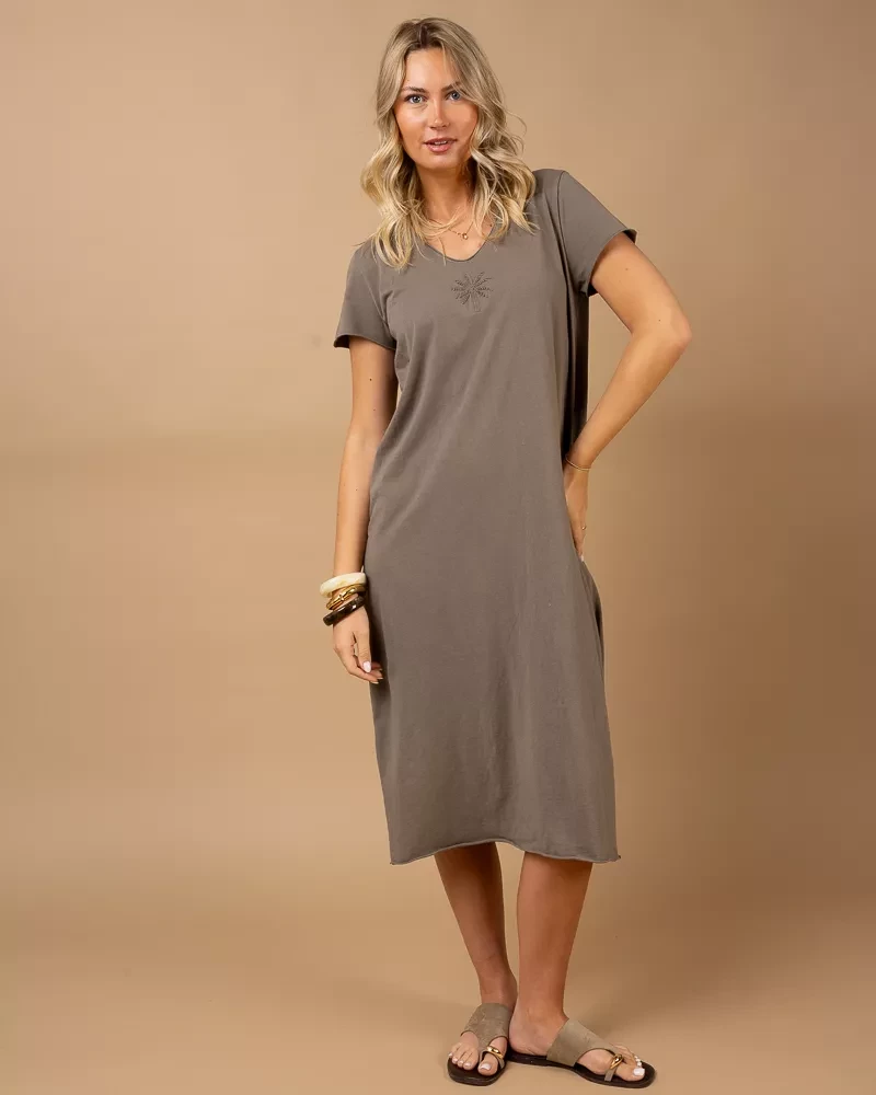 Robe longue palmier