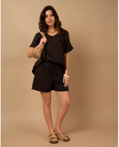 Short gaze de coton