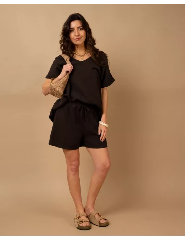 Short gaze de coton