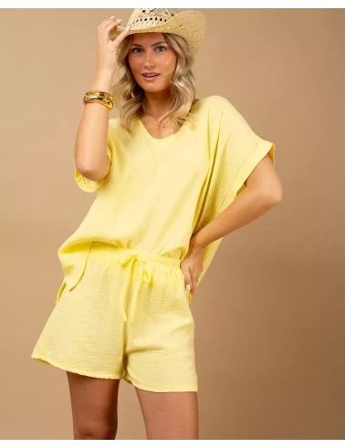 Short gaze de coton