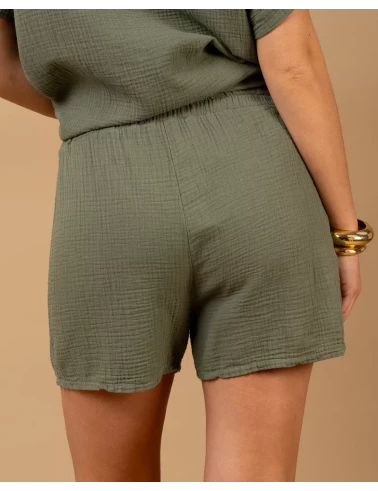 Short gaze de coton