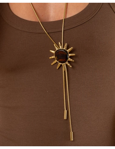 Collier long soleil