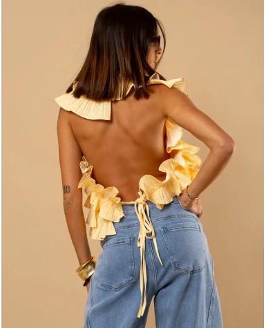 Top froufrou pois