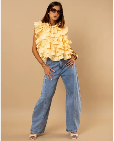 Top froufrou pois